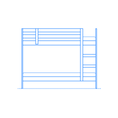 Furniture Bunk Beds Loft Beds Ikea Mydal Bunk Bed Outline Svg File, Free Vectors File